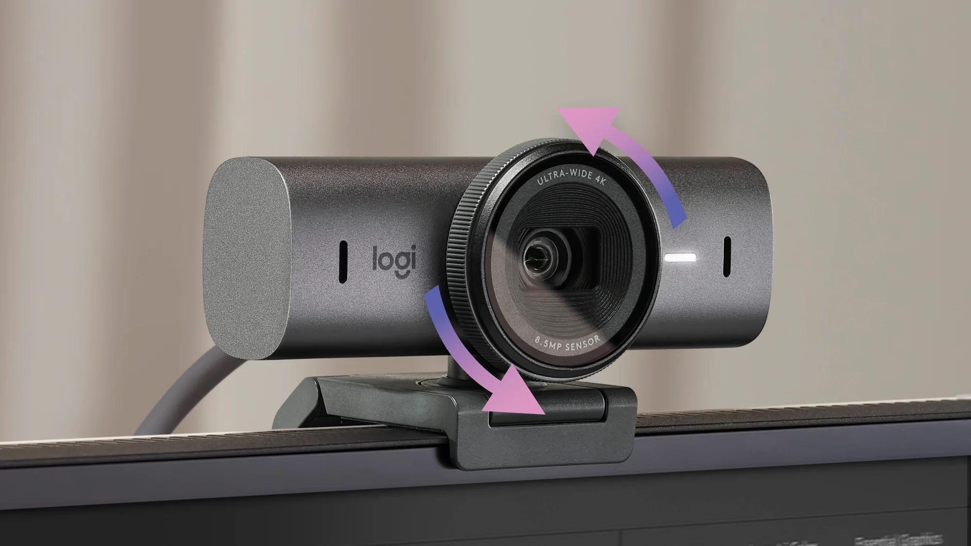 Logitech MX Brio 4K Ultra HD Collaboration and Streaming Webcam - Pale Grey - Image 6