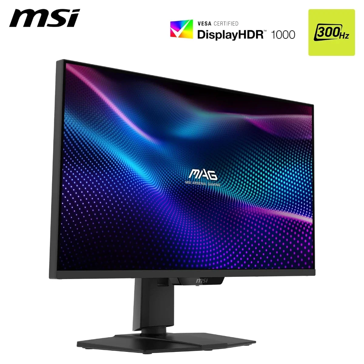 شاشة ألعاب MSI 27 إنش Rapid VA Mini-LED بدقة 2K QHD، 300 هرتز، 0.5 مللي ثانية، AMD Adaptive Sync، HDMI، DisplayPort، VESA، تعديل الميل والارتفاع، سماعة، أسود - MAG 274QPF X30MV - Thumbnail 7