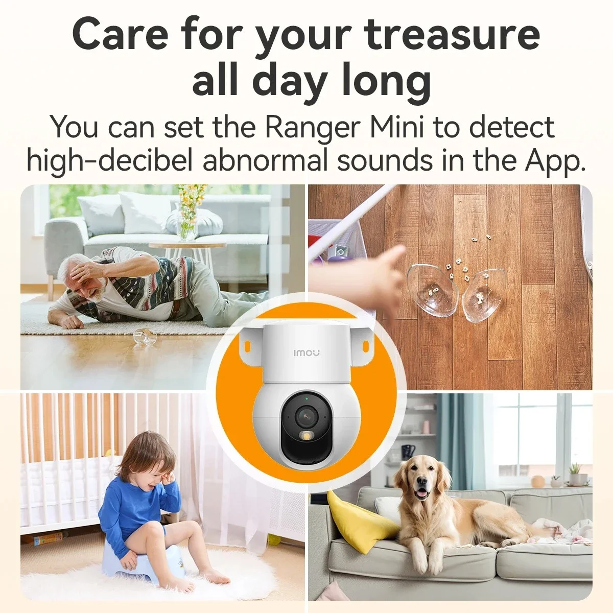 كاميرا مراقبة داخلية IMOU Ranger Mini بدقة 3MP QHD / 5MP UHD مع محادثة ثنائية الاتجاه واكتشاف الأشخاص بالذكاء الاصطناعي ورؤية ليلية ملونة - Image 3