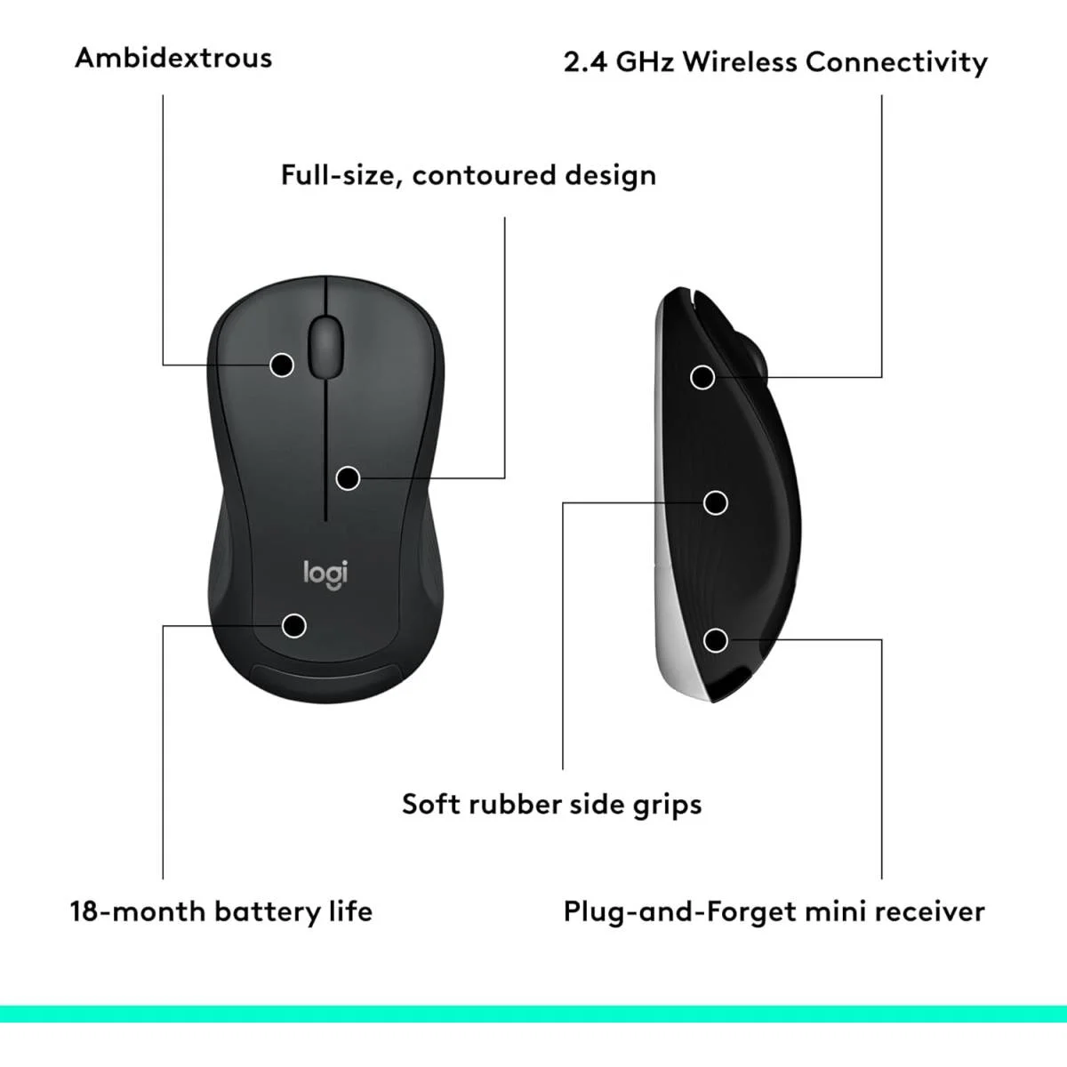 طقم كيبورد وماوس لاسلكي Logitech MK540 Advanced مع مستقبل Unifying - Image 5
