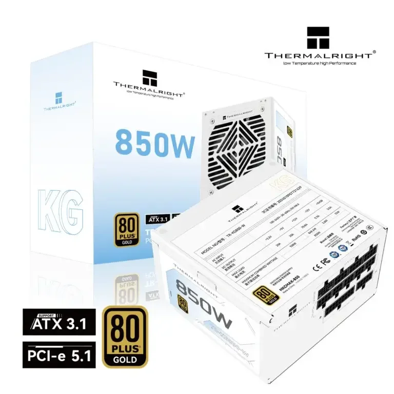 Thermalright KG-850-W 850W 80 Plus Gold Fully Modular ATX 3.1 Power Supply - White