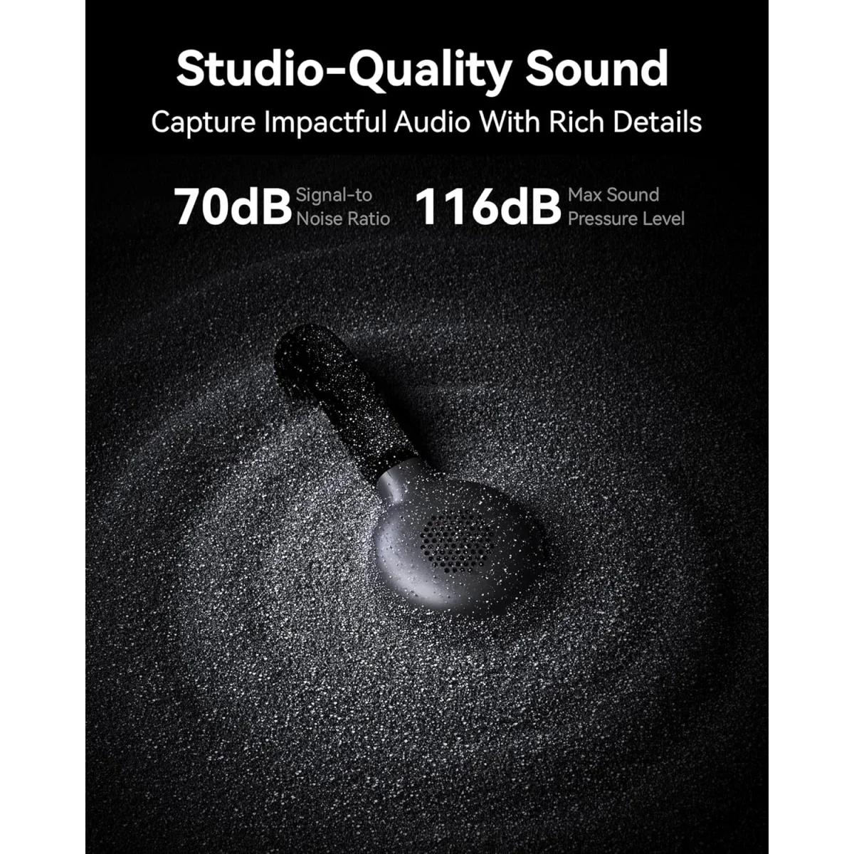 نظام ميكروفون لاسلكي Hollyland Lark M2S Combo مع مستقبل كاميرا ومستقبل USB-C وكابل Lightning، 30 ساعة - أسود - Image 8