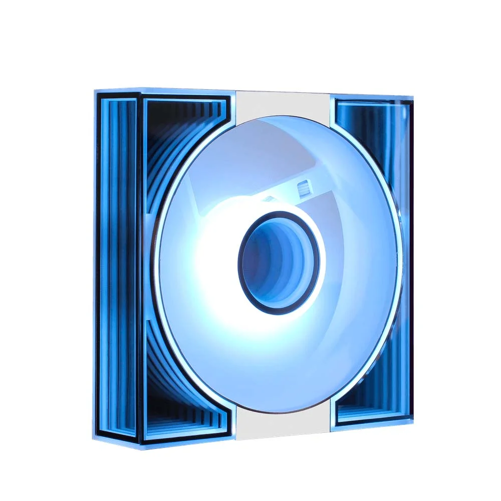 مروحة كيس DarkFlash DM8 مقاس 120 ملم بإضاءة ARGB - أبيض، قطعة واحدة