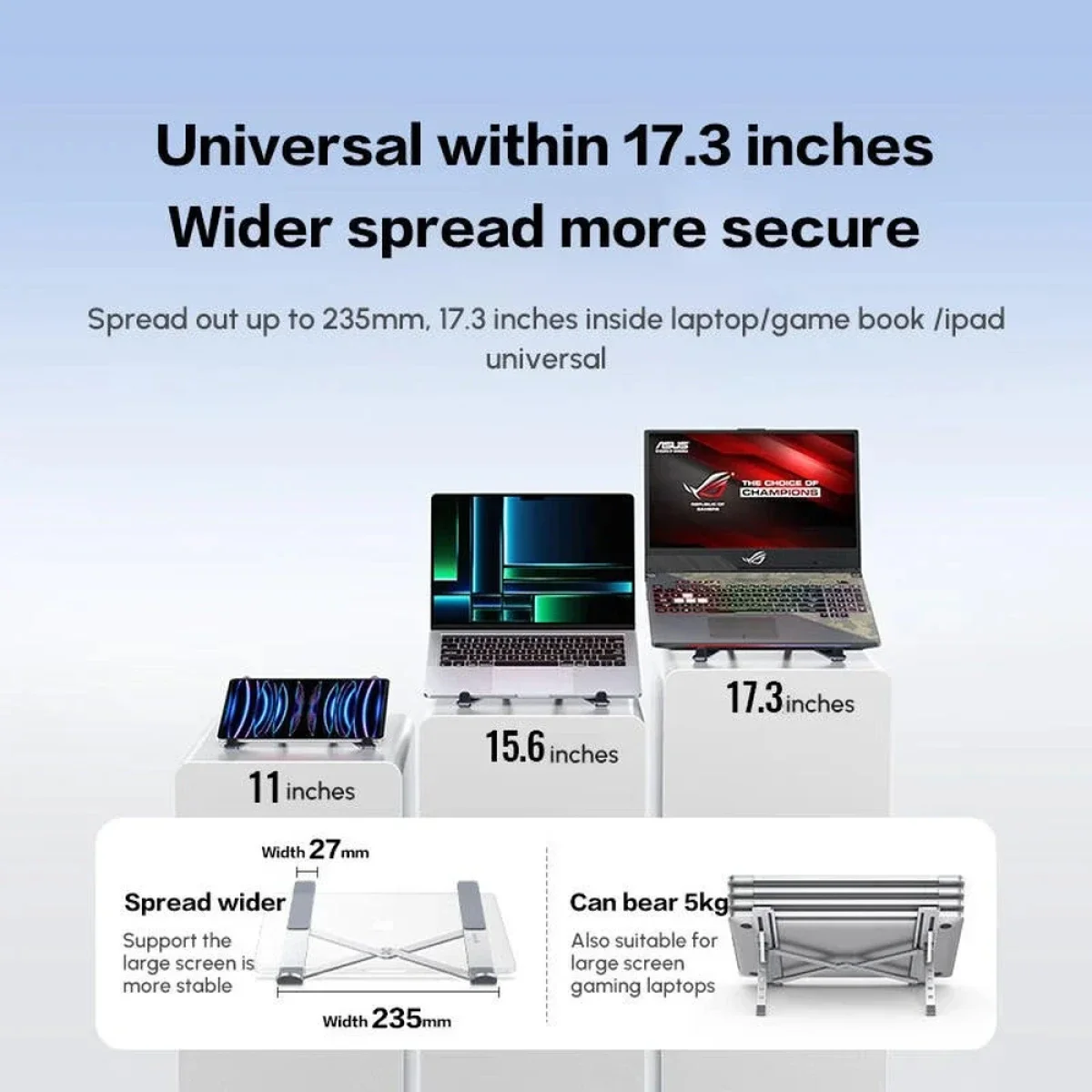 Ugreen 35844 X-Shaped Foldable Aluminum Laptop Stand - Image 4
