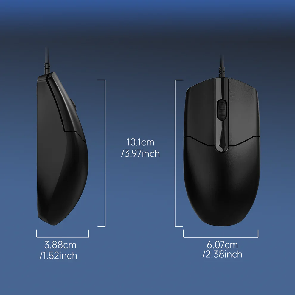 ماوس AJAZZ NJ01 بصري سلكي بأزرار هادئة، 1000 DPI، حوالي 78 غرام، أسود - Image 6