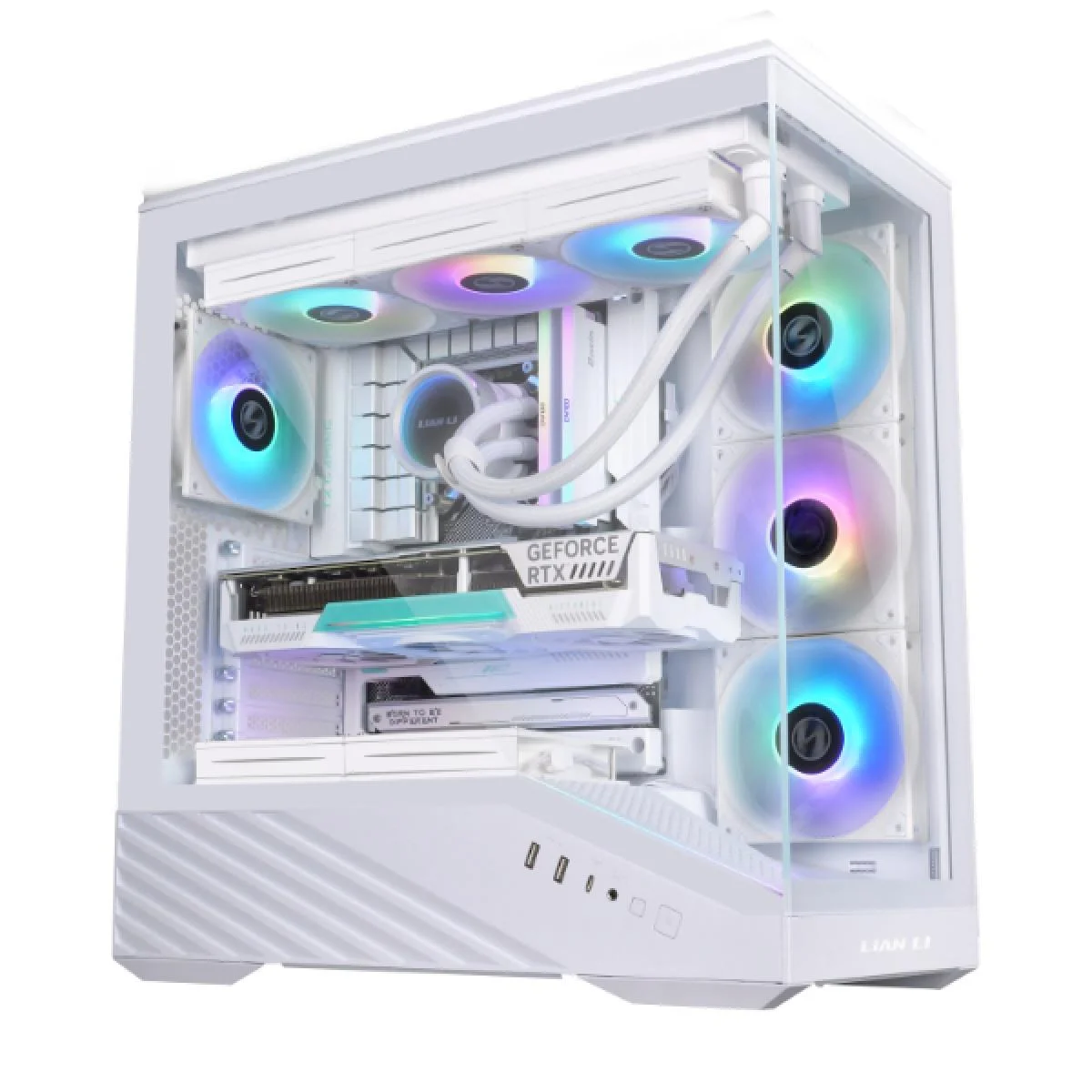LIAN LI Vector V100RW V100R White ARGB ATX Mid-Tower Gaming Case with Type-C - Image 2