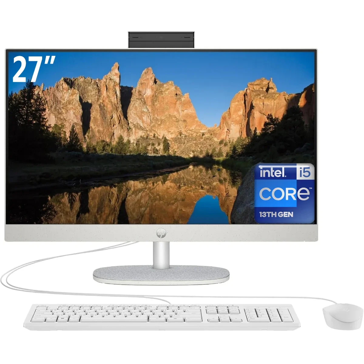 HP All-in-One 27-cr0023ne PC 27-inch Full HD IPS Intel Core i5-1335U 16GB RAM 512GB SSD White