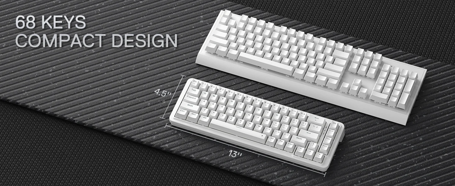 Redragon K709 NOVA 65% Wired RGB Mechanical Gaming Keyboard, 68 Keys, White - Thumbnail 11