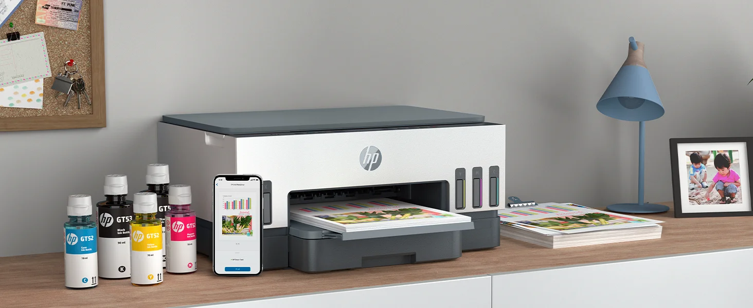 طابعة متعددة الوظائف HP Smart Tank 720 WiFi Duplex نافثة للحبر طباعة ومسح ضوئي ونسخ - Thumbnail 11