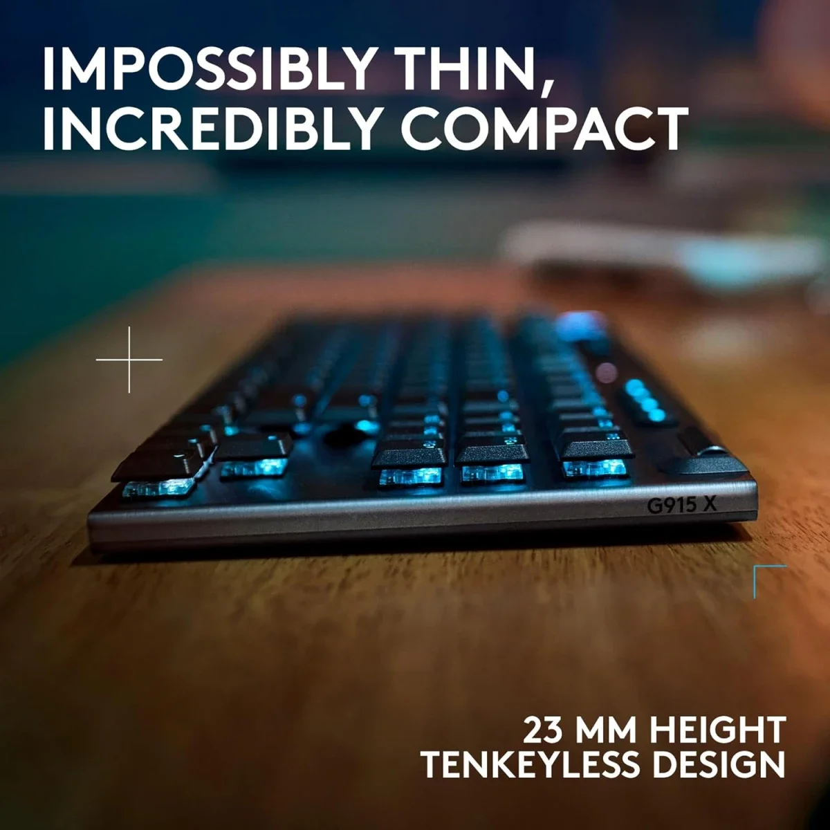 Logitech Wireless TKL Gaming Keyboard with RGB, Black, G915 X LIGHTSPEED - Thumbnail 6