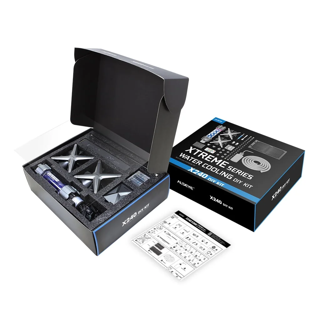 طقم تبريد مائي ALSEYE Xtreme X240 DIY رديتر 240 ملم ومراوح 120 ملم RGB - Image 6
