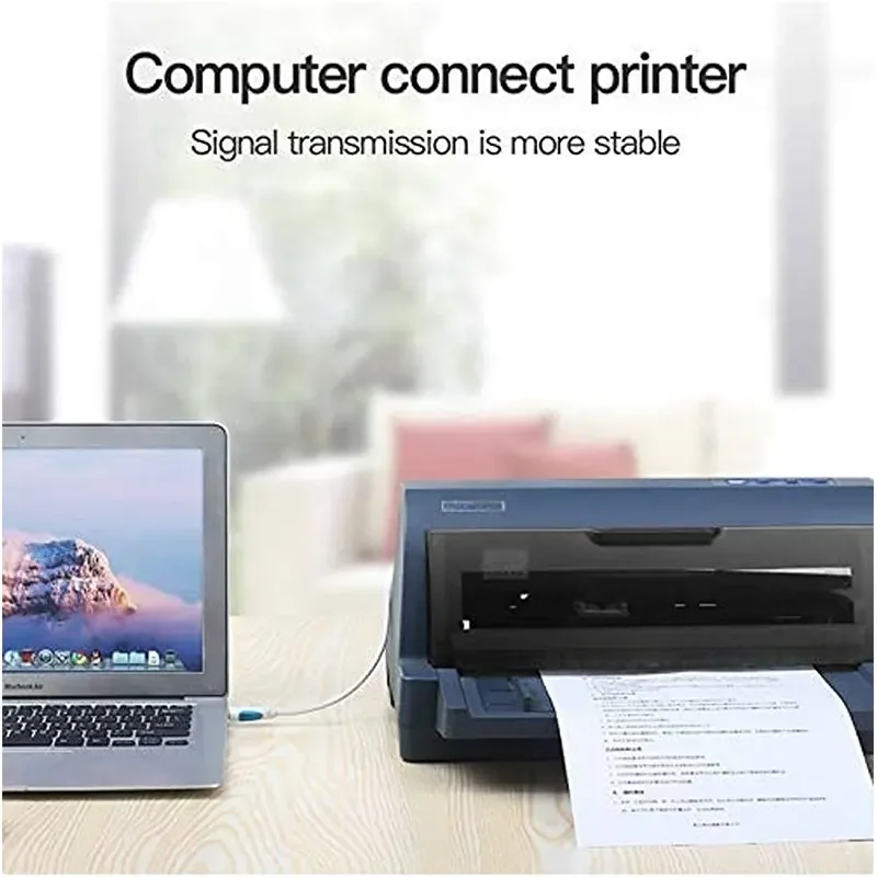 كيبل طابعة Vention COQ USB 2.0 من A ذكر إلى B ذكر، 480Mbps، 5 متر، PVC أسود - Thumbnail 2