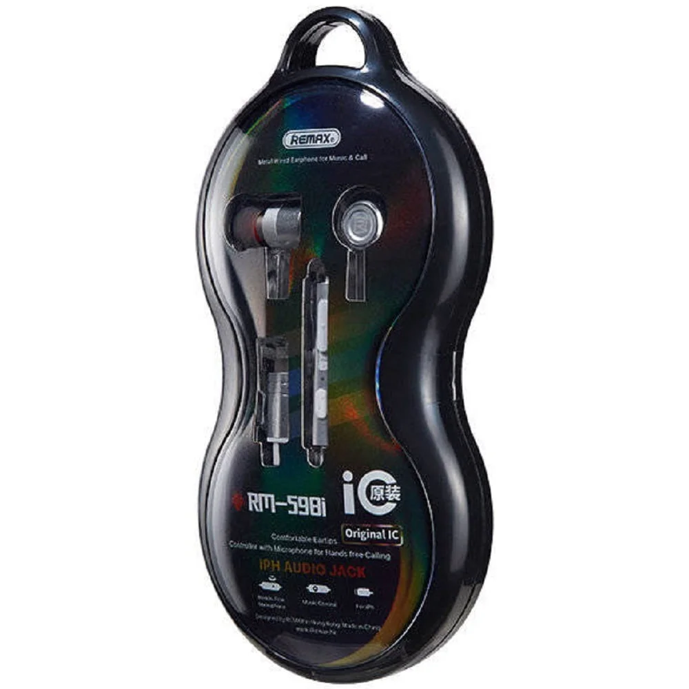 Remax RM-598i Metal Wired Lightning Earphones for iPhone - Thumbnail 2