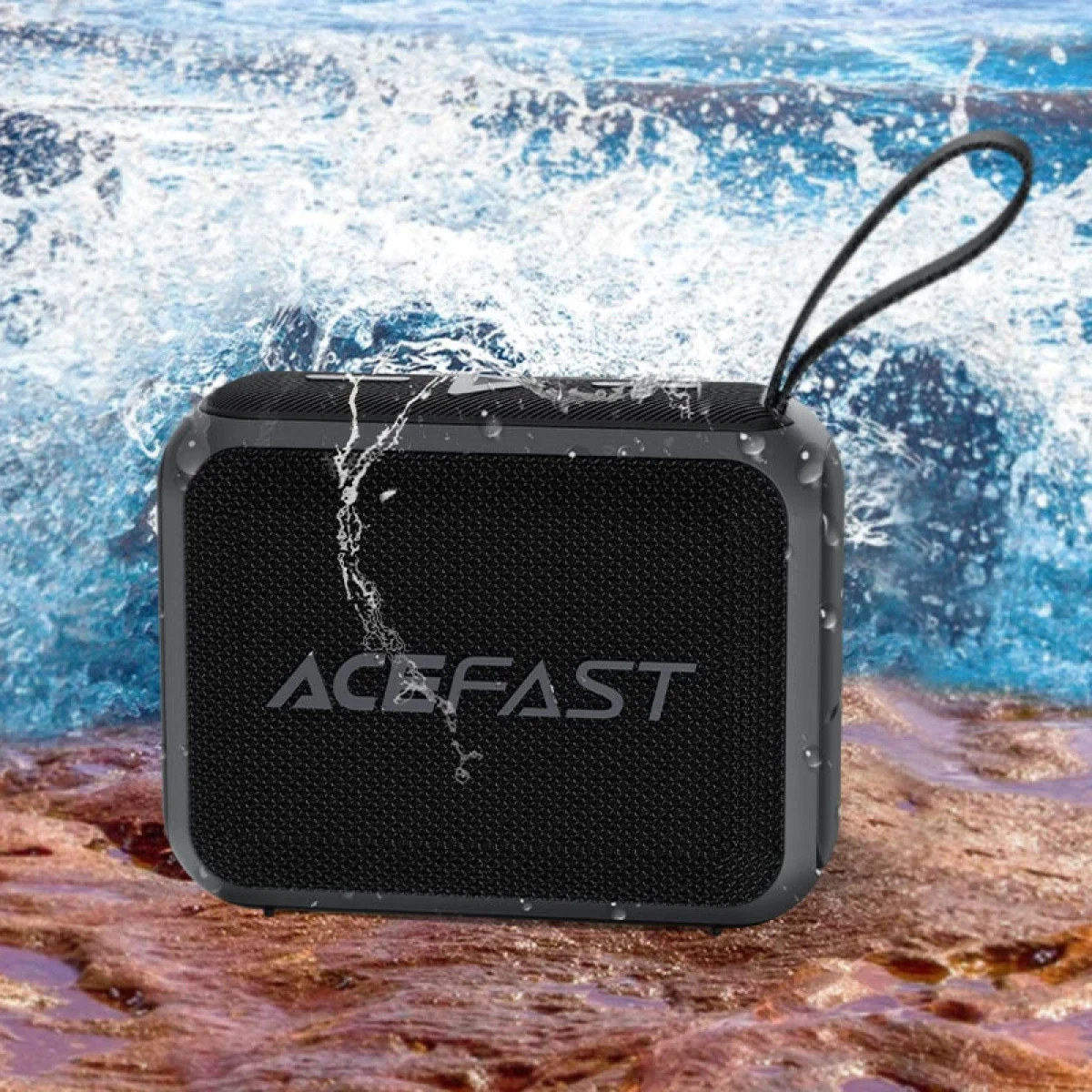 سماعة محمولة ACEFAST K4 Go بتقنية بلوتوث ومقاومة للماء IPX7، تشغيل حتى 8 ساعات، أسود - Thumbnail 5