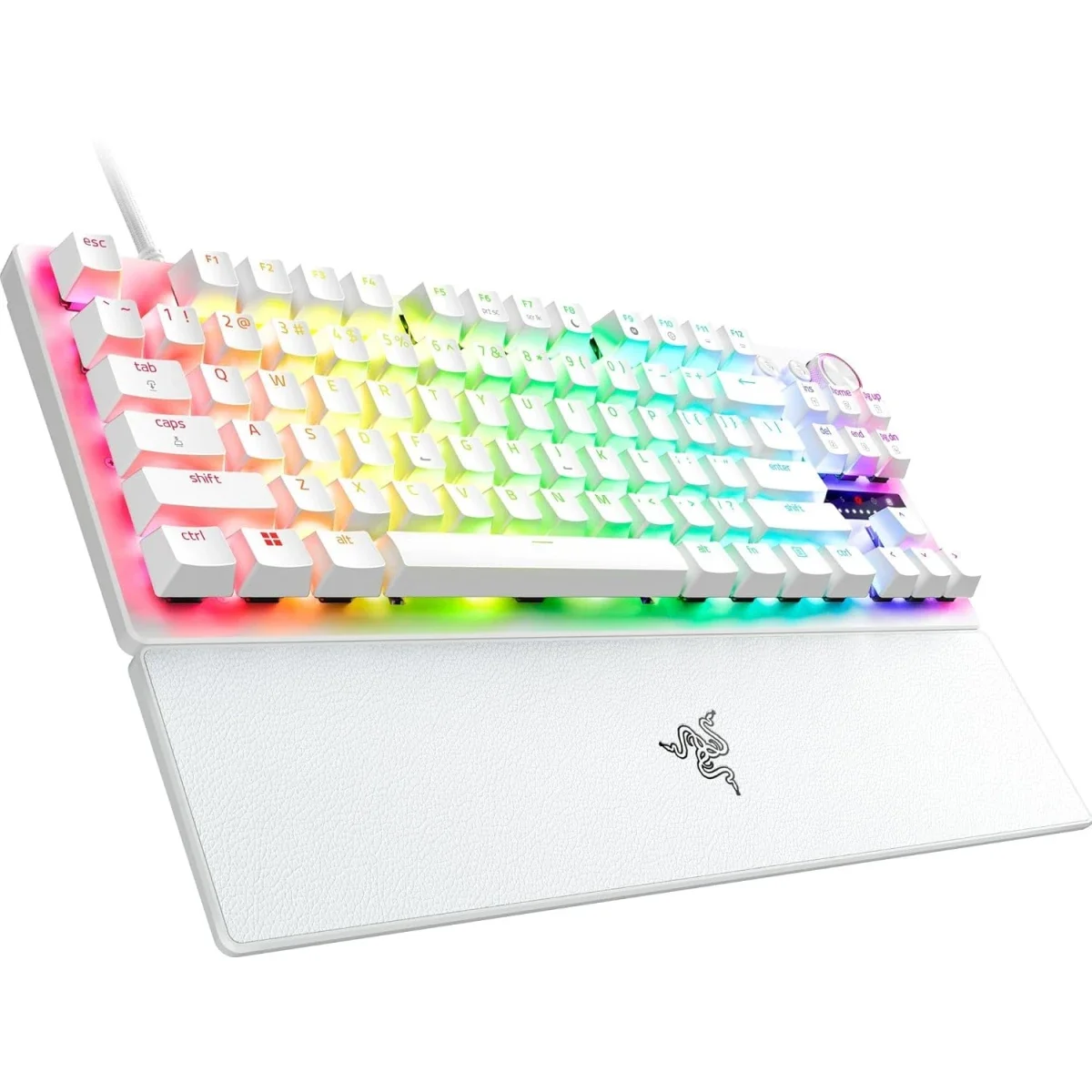 كيبورد ألعاب Razer Huntsman V3 Pro TKL بمفاتيح بصرية تناظرية - أبيض - Thumbnail 10