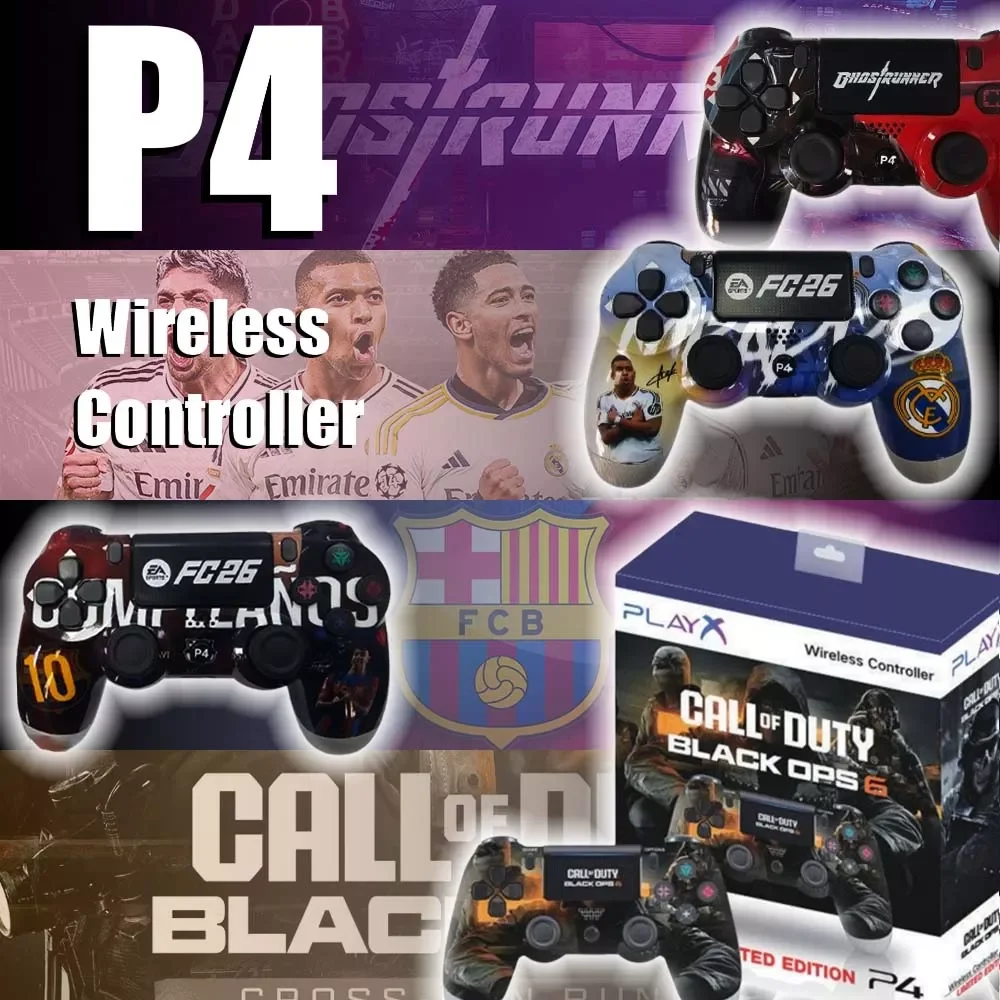يد تحكم PlayX Logo Edition بلوتوث بعصي Hall Effect مضادة للانحراف