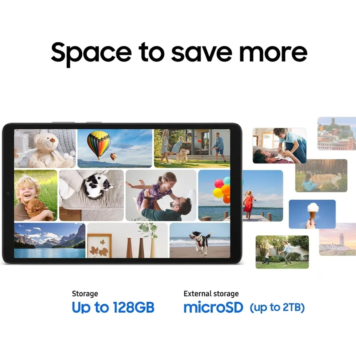 تابلت Samsung Galaxy Tab A11 واي فاي، 8.7 إنش WXGA+، معالج ثماني النواة، رام 4GB، تخزين 64GB، سماعتان Dolby Atmos، رمادي أو فضي - Image 6