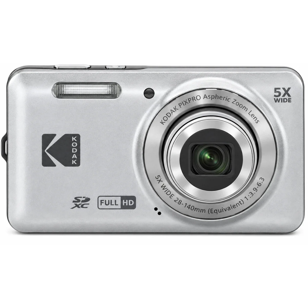 كاميرا رقمية Kodak FZ55 بدقة 16MP وزوم بصري 5x باللون الفضي - Image 2