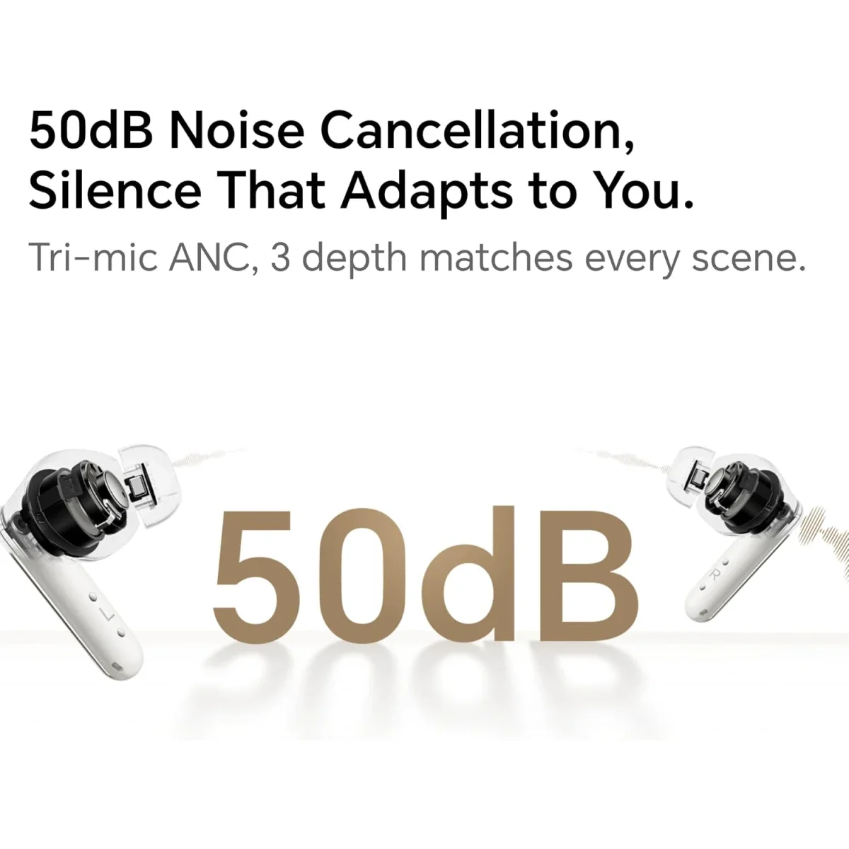 HONOR Earbuds 4 Wireless Earbuds with AI Translation, 50dB Adaptive ANC, 46H Battery, Black - Image 5