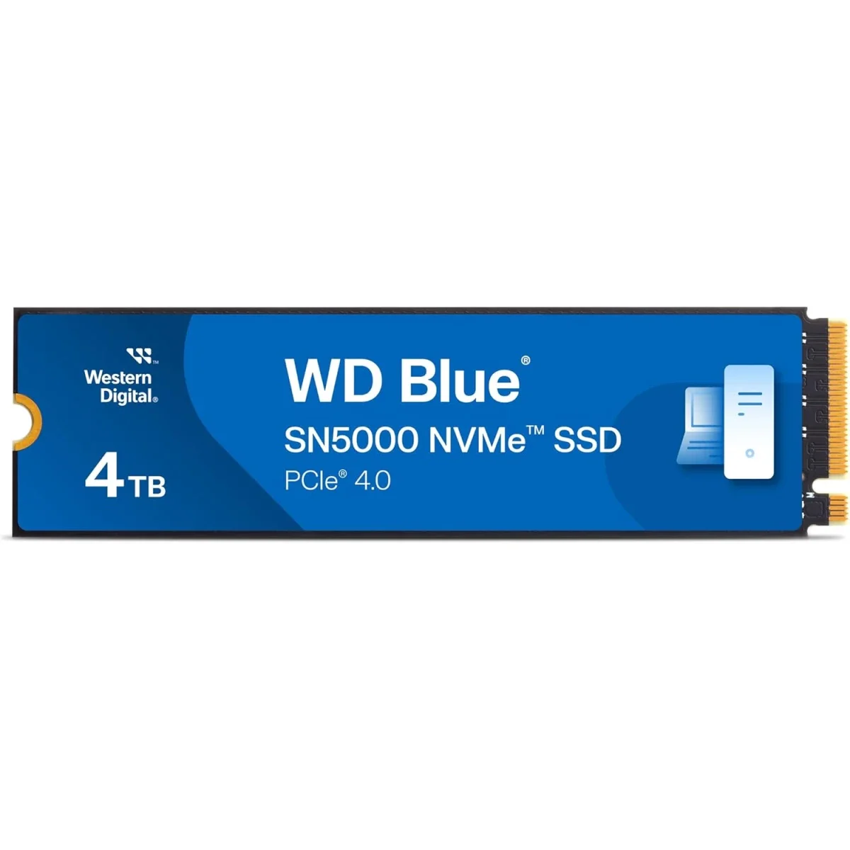 قرص SSD داخلي Western Digital WD Blue SN5000 سعة 4TB NVMe PCIe Gen 4.0 M.2 2280 بسرعة تصل إلى 5500 MB/s - Image 1