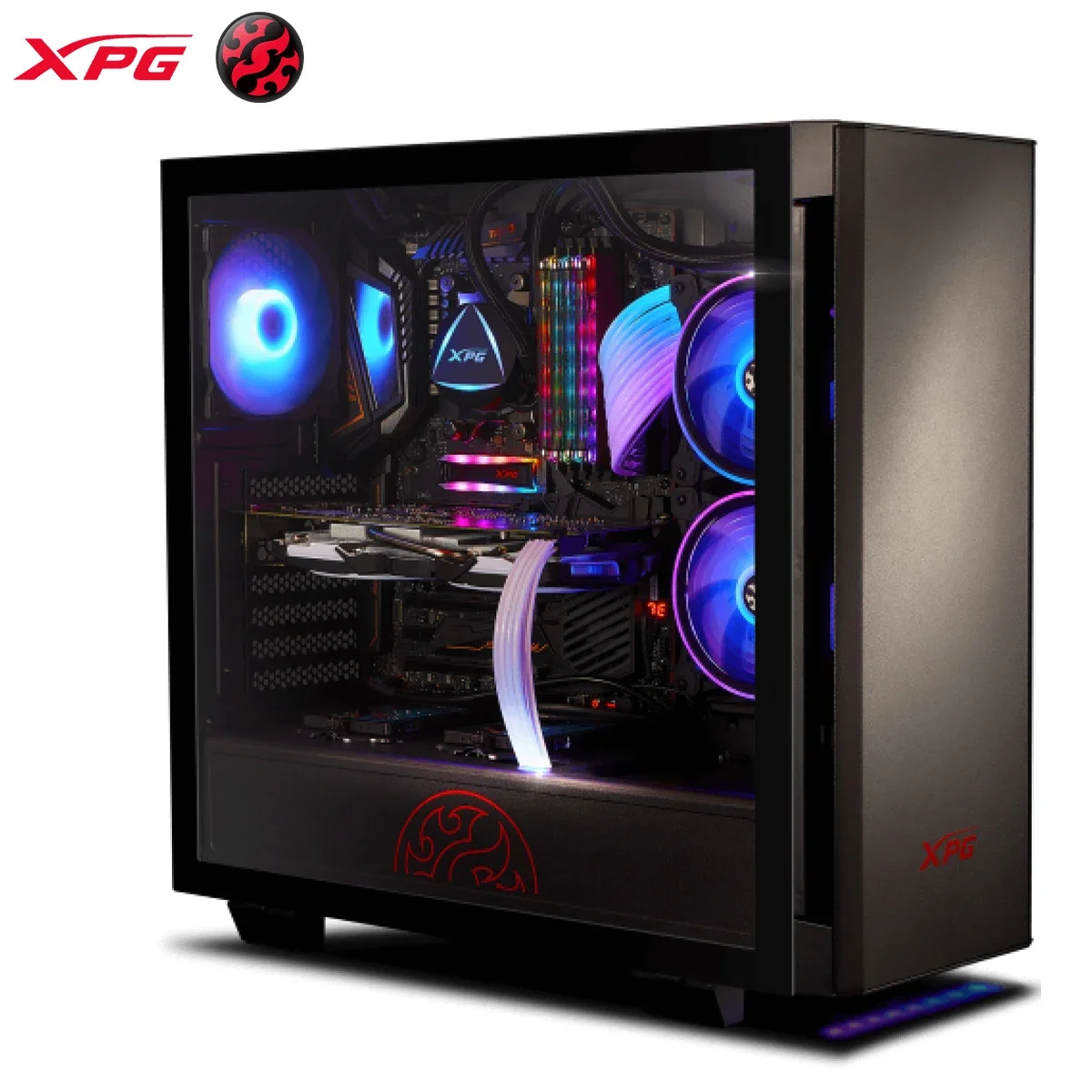 هيكل كمبيوتر للألعاب XPG INVADER ميد تاور - أسود
