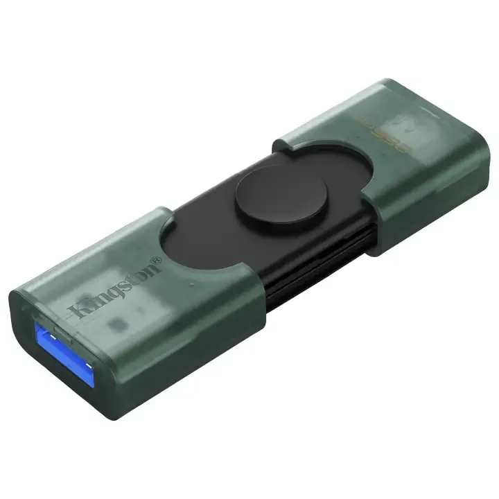 فلاش ميموري Kingston DataTraveler Duo 256GB بمنفذي USB-A/C وأغطية متحركة مزدوجة – DTDEG2/256GB - Image 2