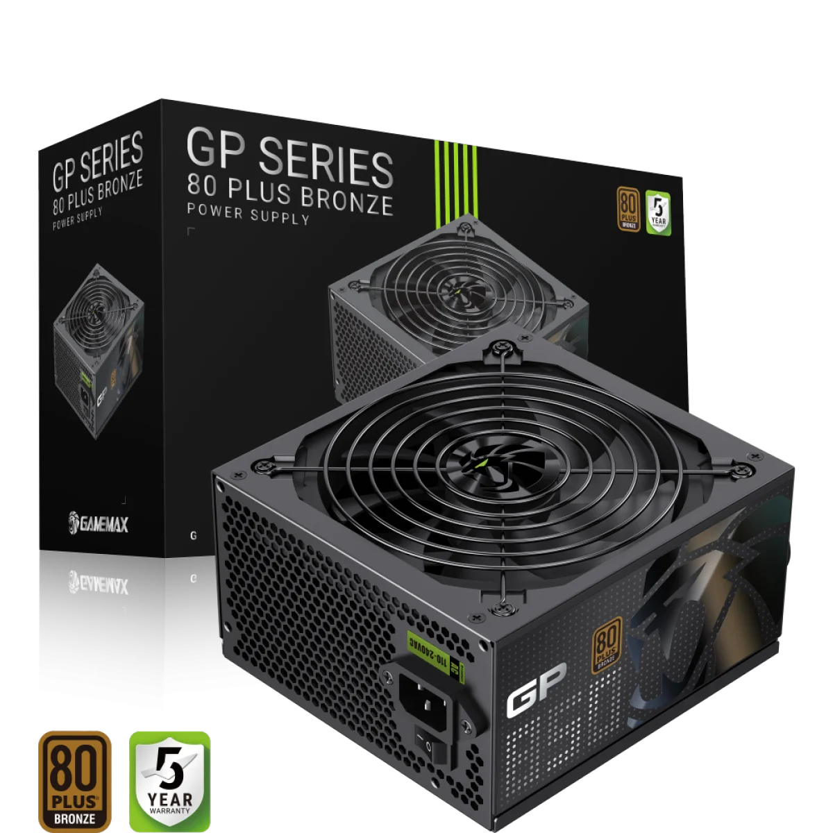 GameMax GP-850B 850W 80 PLUS Bronze ATX 3.1 Power Supply, Active PFC, 140mm Ultra-Silent Fan