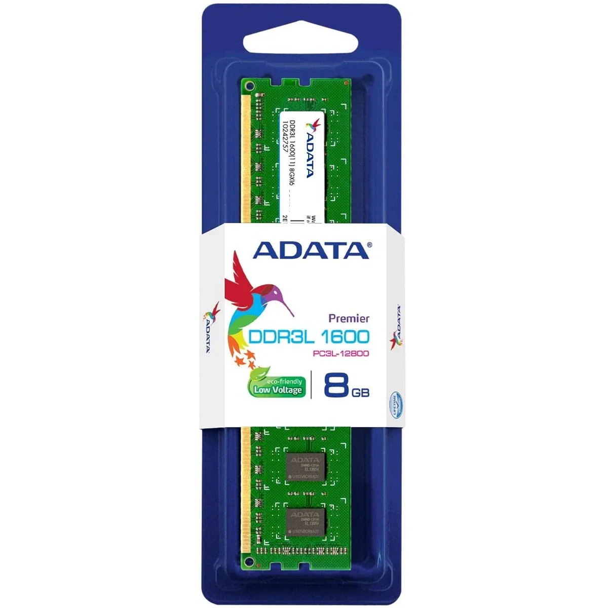 ذاكرة RAM مكتبية ADATA Premier بسعة 8GB DDR3L بسرعة 1600MHz - Image 1