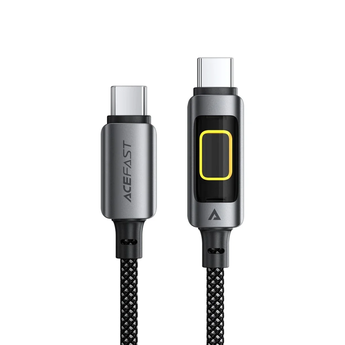 كابل ACEFAST C21-03 مضفر USB-C إلى USB-C بطول 1.2 متر وقدرة 60 واط بإضاءة ملونة - أسود - Thumbnail 3