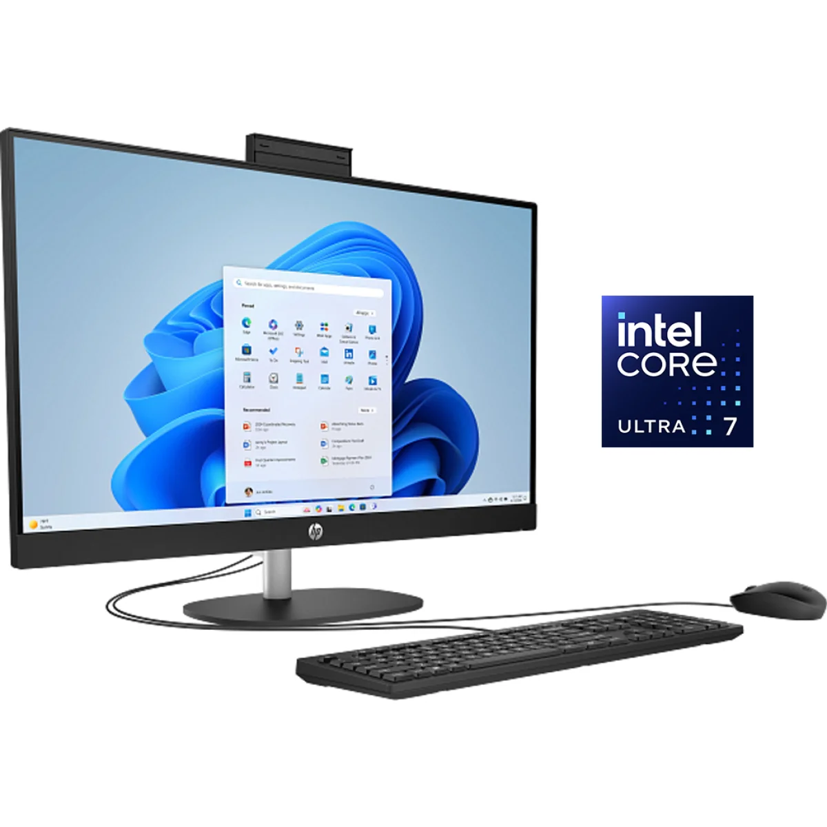 HP 27-cr2048ne D2LL2EA All-in-One Desktop PC, 27" FHD IPS, Core Ultra 7 255U, 8GB RAM, 512GB SSD - Image 2