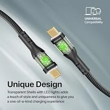Promate TransLine-CC USB-C to USB-C Cable 60W PD 120cm Nylon Braided - Image 10