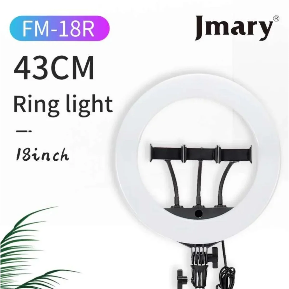 إضاءة حلقية Jmary FM-18R 18 إنش مع ريموت بدون حامل ثلاثي القوائم - Thumbnail 6