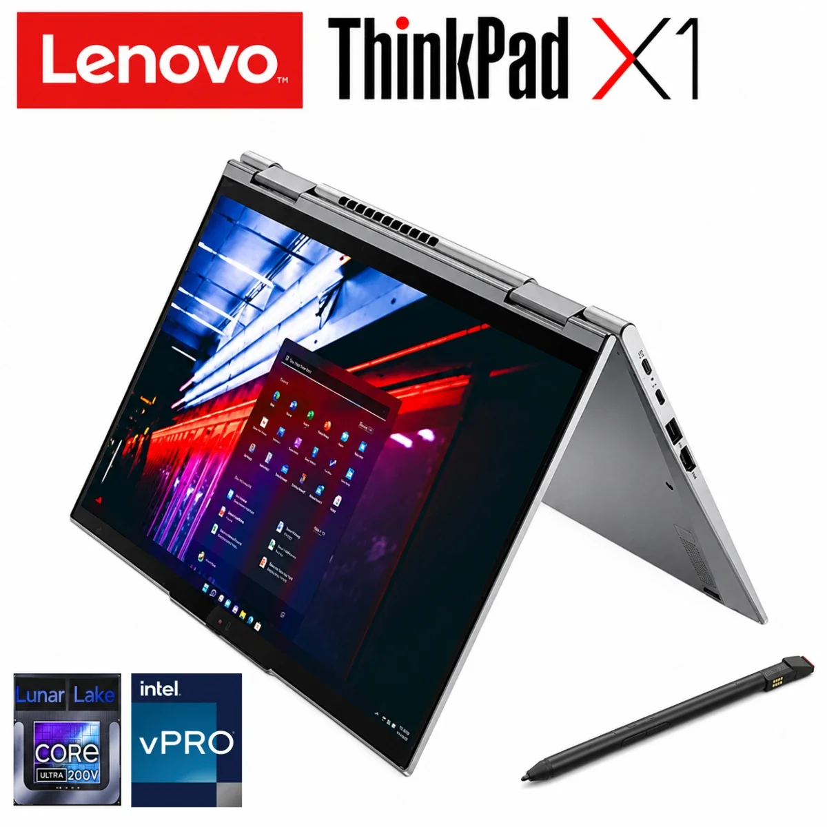لابتوب Lenovo ThinkPad X1 2-in-1 Gen 10 Aura Edition بشاشة لمس 14 إنش، Core Ultra 7 258V، رام 32GB، SSD 1TB