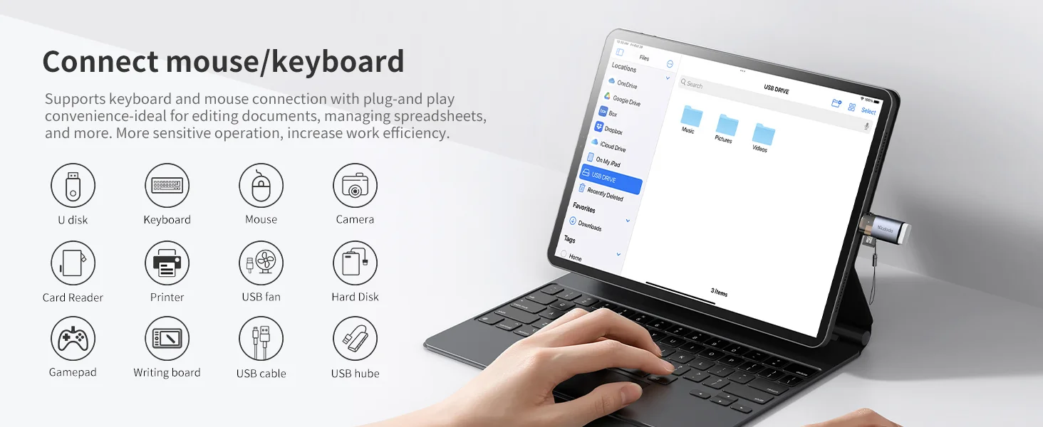 Mcdodo USB to USB-C OTG Adapter with Micro SD TF Card Reader - Thumbnail 12