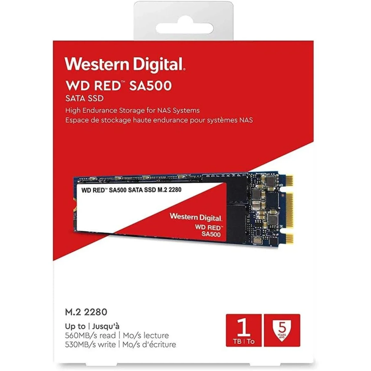 Western Digital WD Red SA500 500GB NAS Internal SSD M.2 2280 SATA III - Image 1