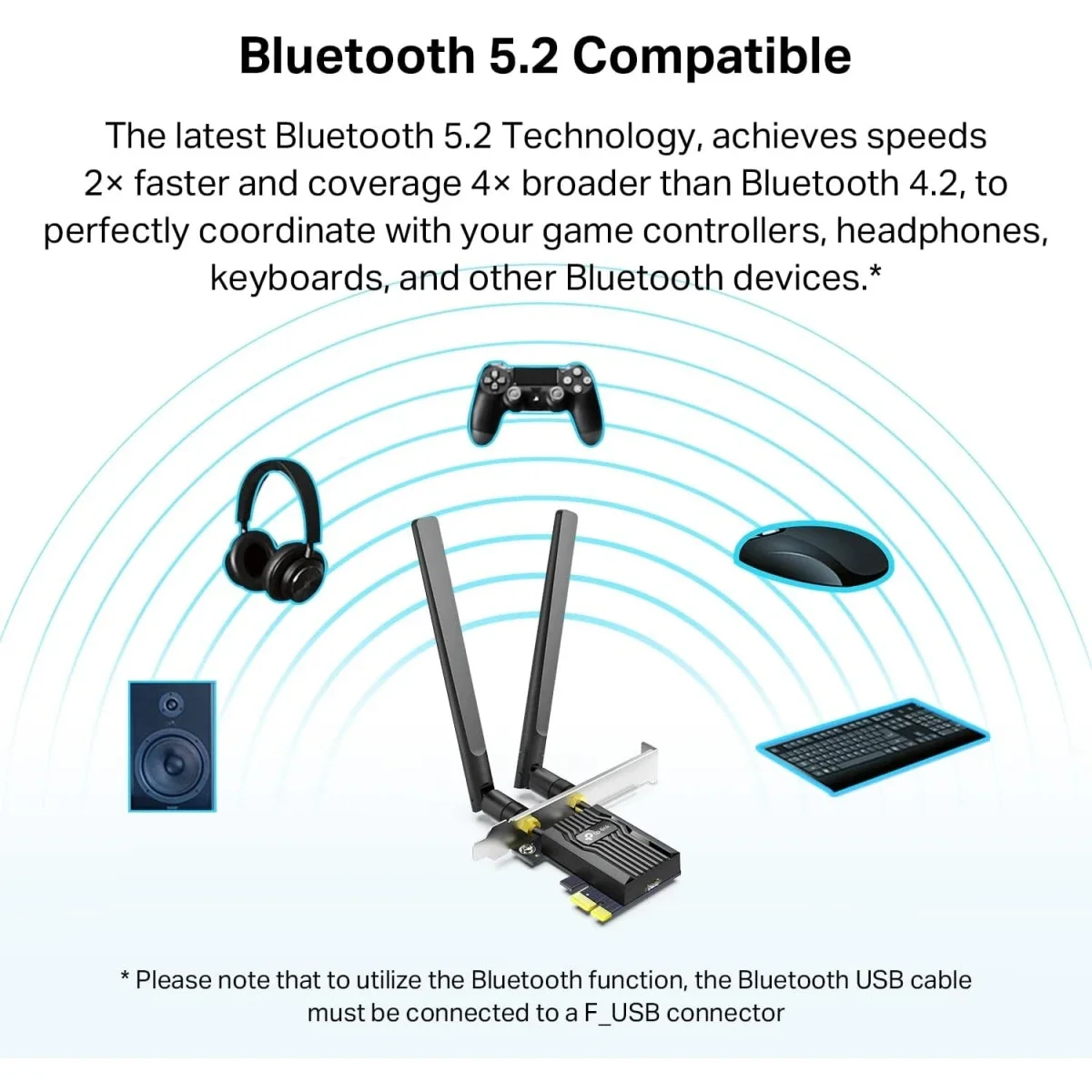 TP-LINK Archer TX20E AX1800 Wi-Fi 6 PCIe Bluetooth 5.2 Dual Band Wireless Adapter - Thumbnail 5