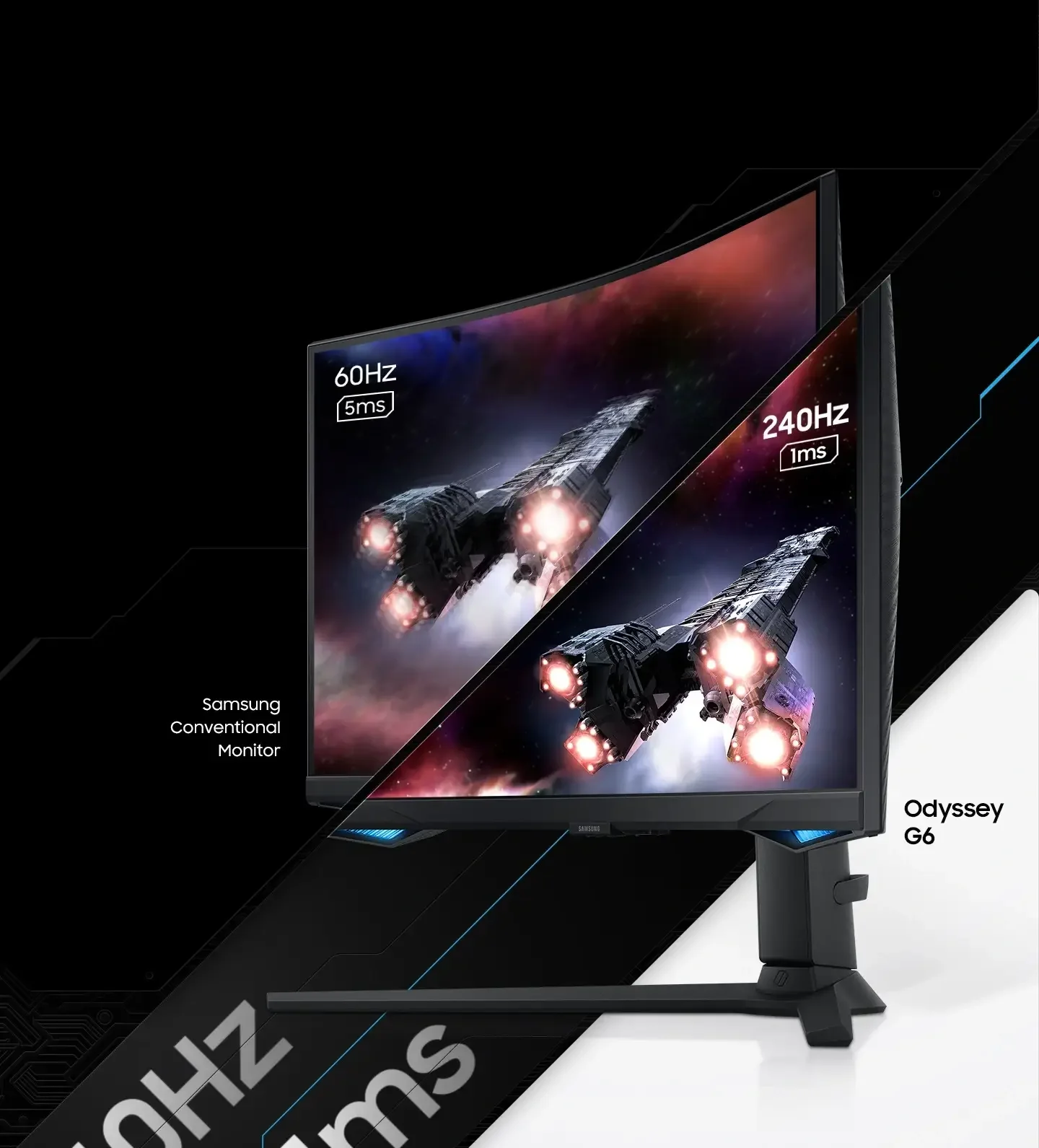 Samsung Odyssey G6 BG650 Smart Tizen 32-inch QHD 240Hz 1ms HDR600 Gaming Monitor - Image 5