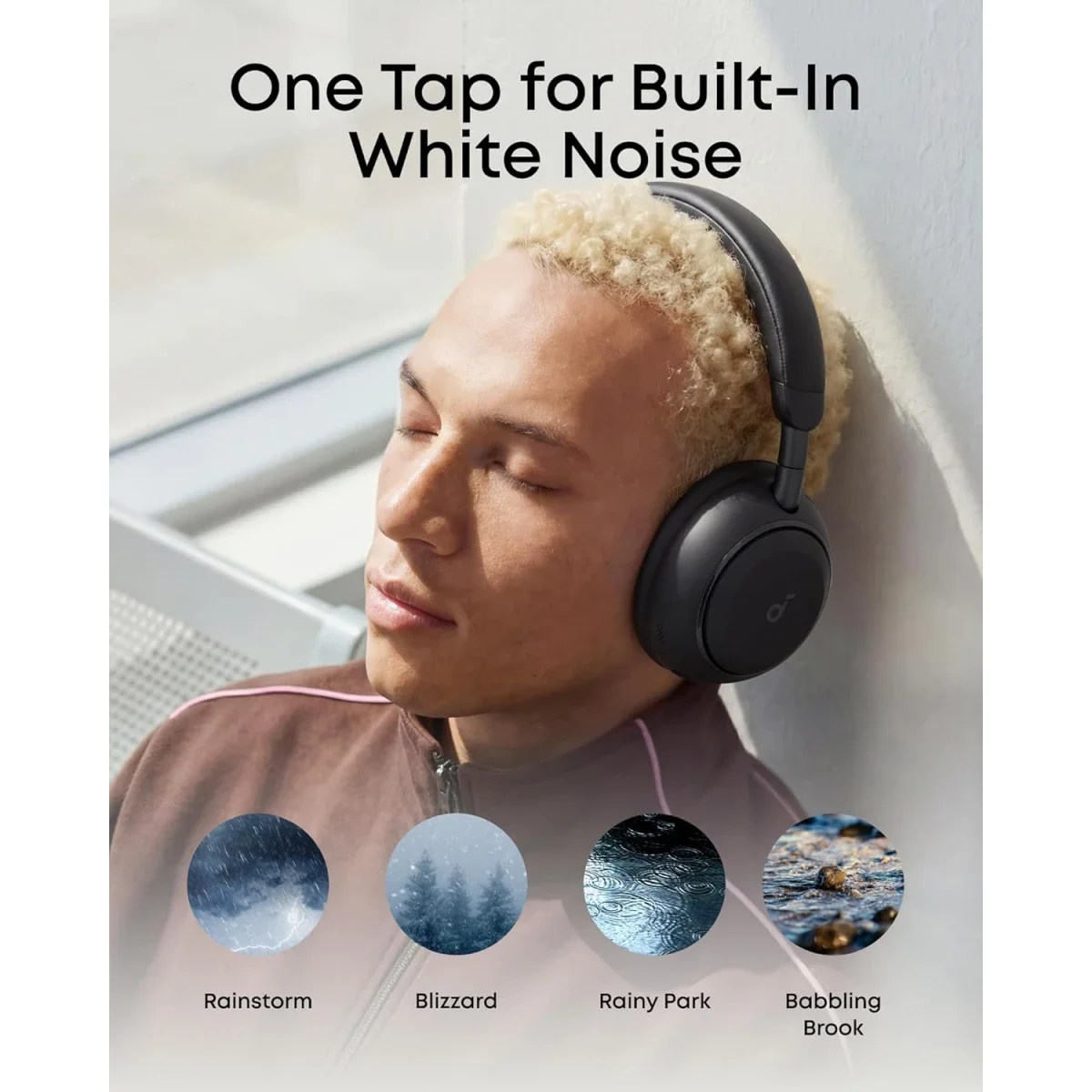 Anker Soundcore Space 2 Active Noise Cancelling Headphones, Bluetooth 6.1, 50H Playtime, Jet Black - Thumbnail 4