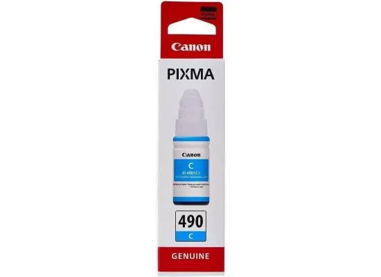 Canon GI-490 Cyan Ink Bottle 70 ml, Up to 7,000 A4 Pages - Thumbnail 2