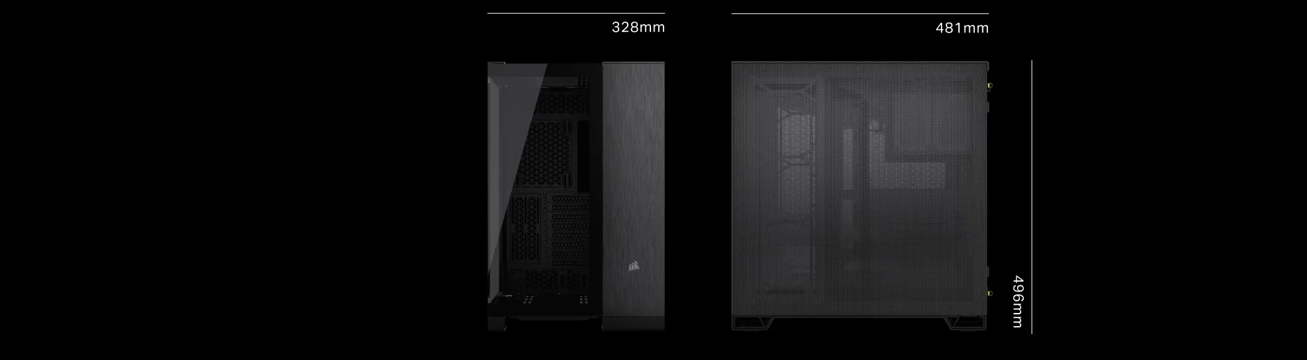 Corsair 6500X Dual-Chamber Mid-Tower PC Case – Black/Obsidian Aluminum – CC-9011283-WW - Image 10