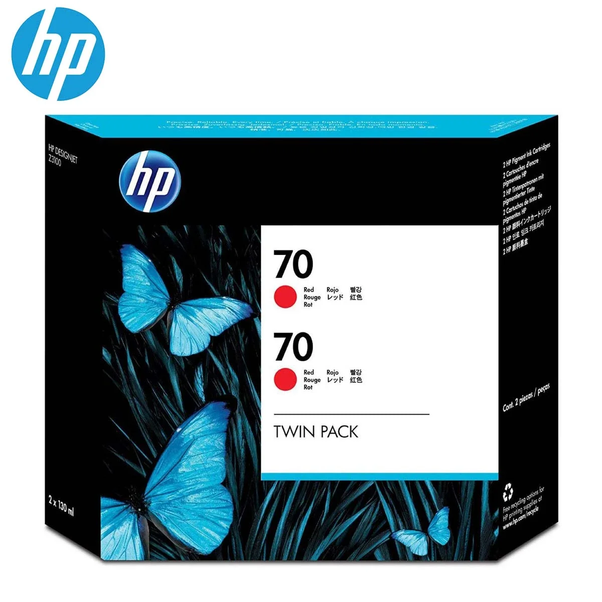 HP CB347A 70 Red Inkjet Cartridge 130ml Original