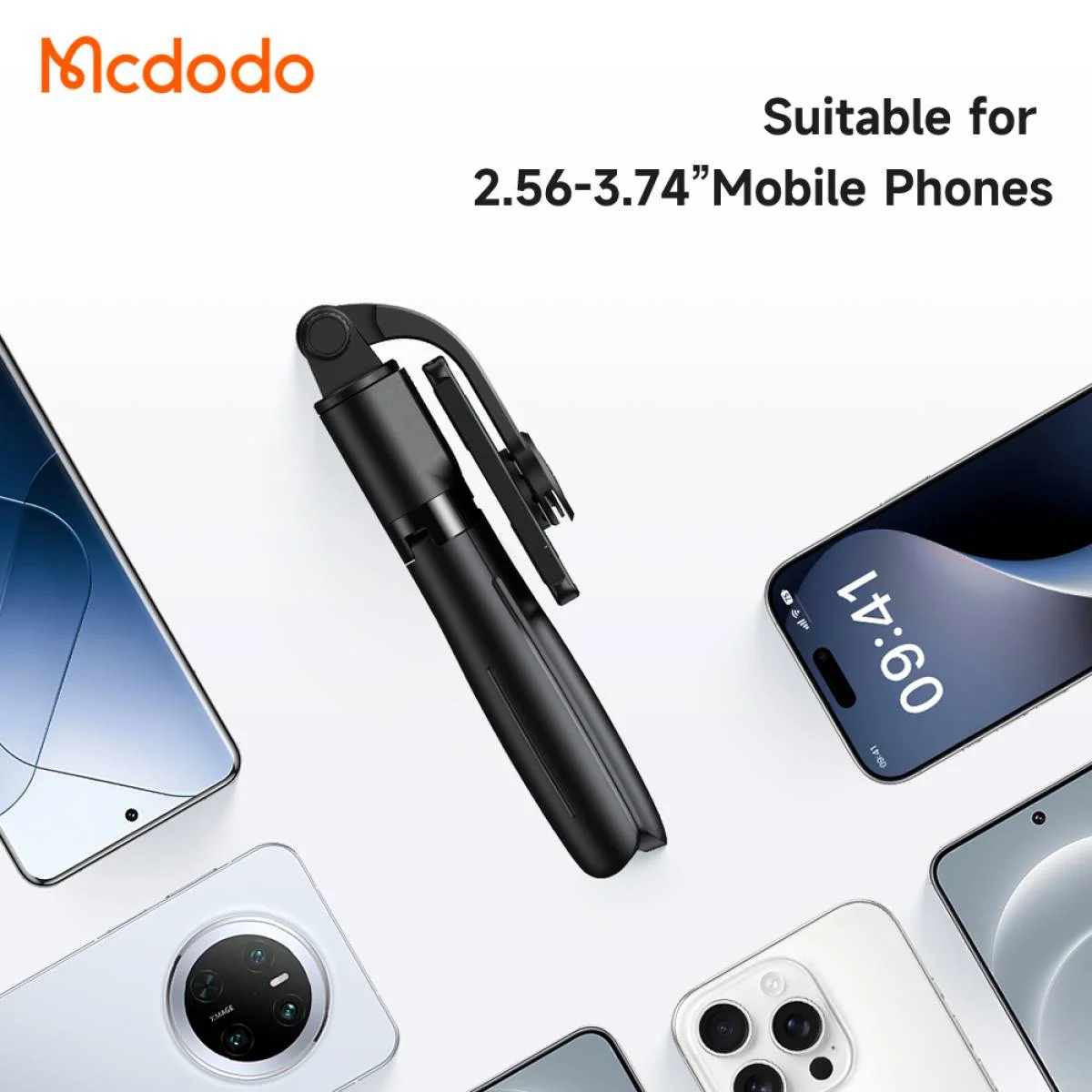 عصا سيلفي وحامل ثلاثي Mcdodo SS-724 لاسلكي مع ريموت، قابل للتمديد 695 مم ودوران 360°، ABS وفولاذ مقاوم للصدأ، ضمان 18 شهر - Image 6