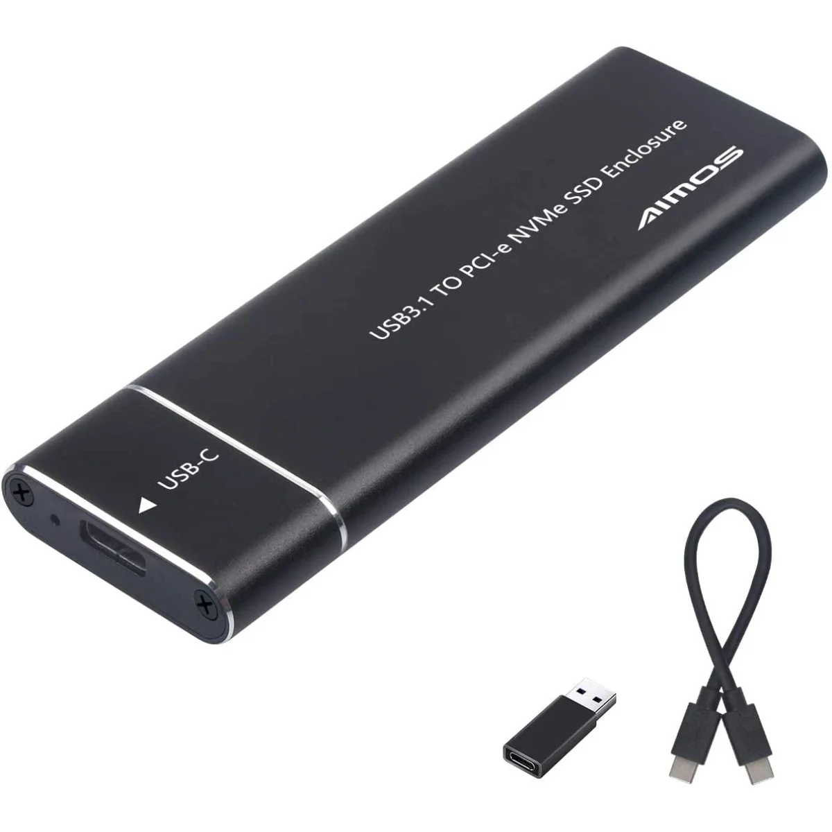 حافظة SSD M.2 NVMe بمنفذ USB-C بسرعة 10Gbps