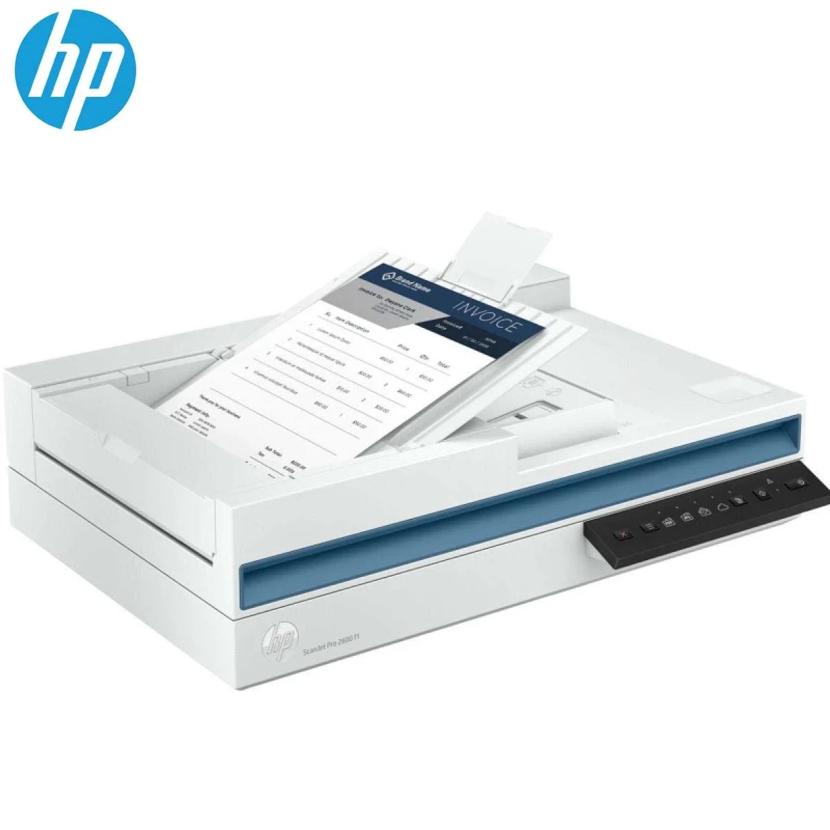ماسح ضوئي مسطح HP ScanJet Pro 2600 f1 مع مغذي مستندات تلقائي، 25 صفحة/دقيقة (20G05A)
