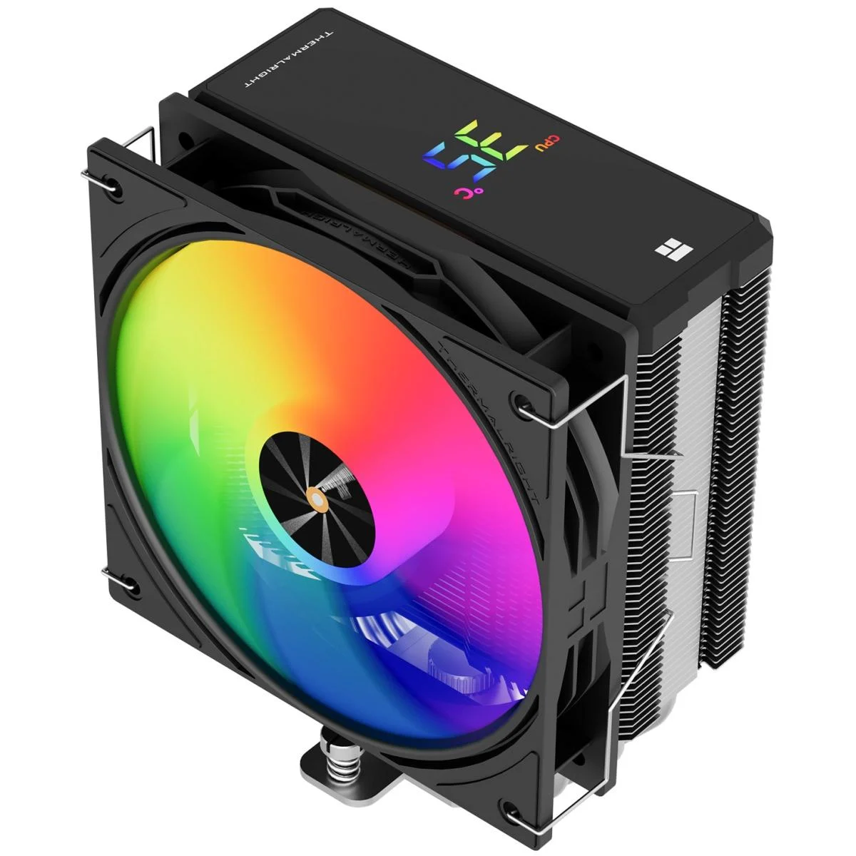 مبرد هوائي للمعالج Thermalright Assassin X 120 R Digital ARGB أسود مع 4 أنابيب حرارية