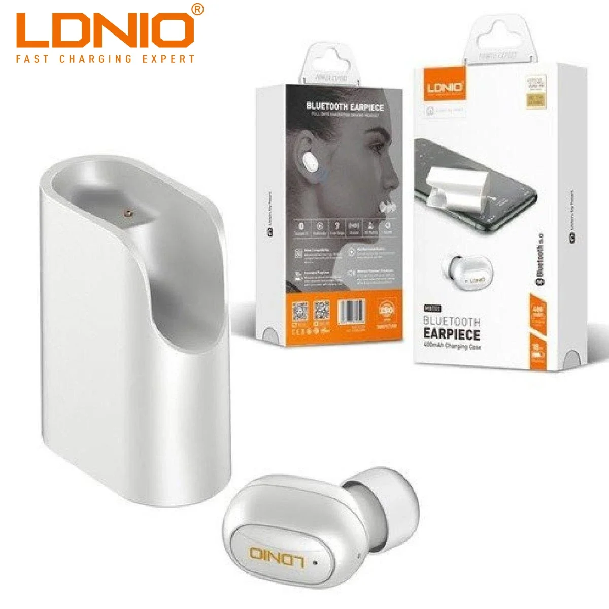 سماعة أذن لاسلكية (True Wireless Stereo) من إنتاج شركة LDNIO ، اتصال بلوتوث