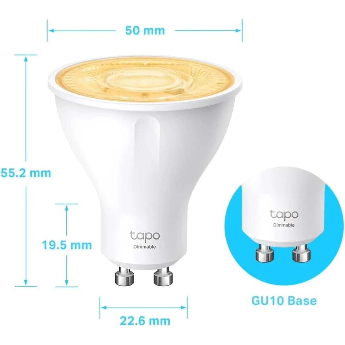 لمبة سبوت لايت LED ذكية قابلة للتعتيم TP-LINK Tapo L610 2700K قاعدة GU10 - Image 11