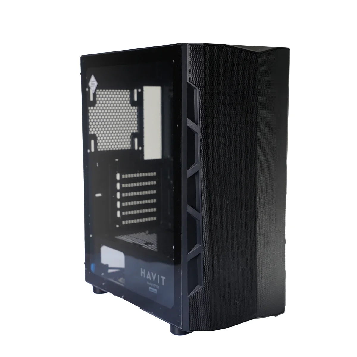HAVIT B245 Mid-Tower Gaming Computer Case with Tempered Glass & RGB Lighting - Thumbnail 2