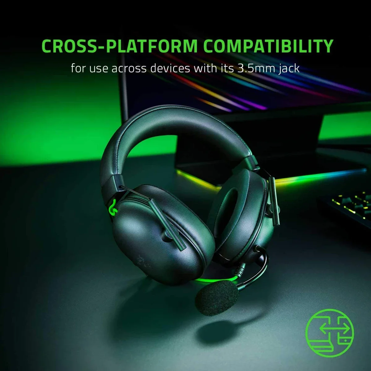 Razer BlackShark V2 X Wired Gaming Headset with 7.1 Surround Sound, 50mm Drivers, Black - Thumbnail 7