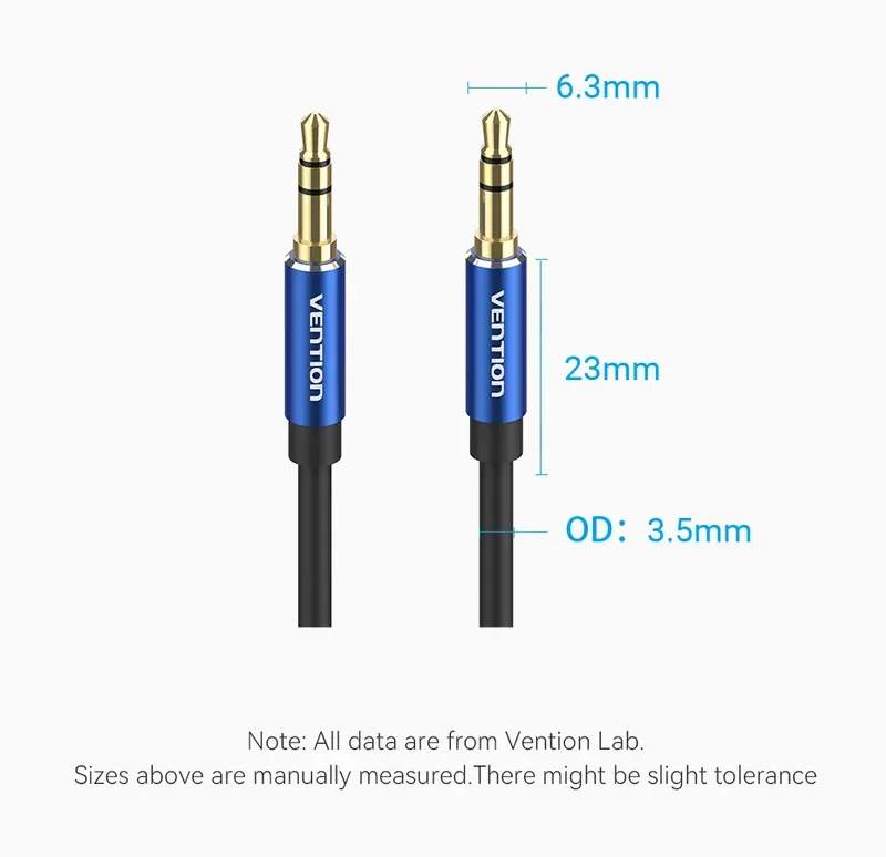 Vention BAXLH 3.5mm Male-to-Male Audio Cable, 2M - Image 5
